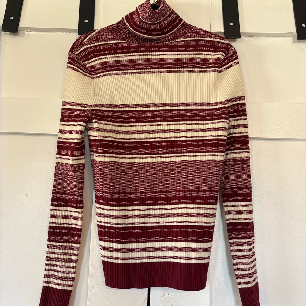 Tory Burch Red and Ivory Sweater